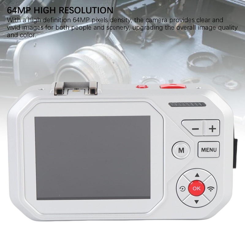 64MP Digital Camera for Vlogging & Photography, 4K Video 18X