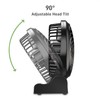 HOLMES 4" Personal Fan, Rechargeable Battery, 3 Speed Settings, Lightweight,