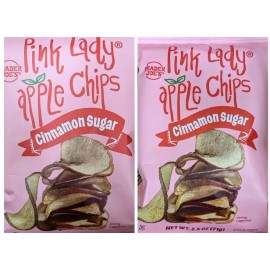 TJ’s 2 Packs Trader Joes Gluten Free Pink Lady Apple Chips Cinnamon Sugar
