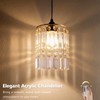Battery Operated Chandelier, 2Pack Hanging Gazebo Lights, Acrylic Crystal Beaded
