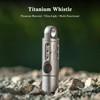 Boundless Voyage Titanium Whistle Emergency Survival Safety Whistles with Lanyard