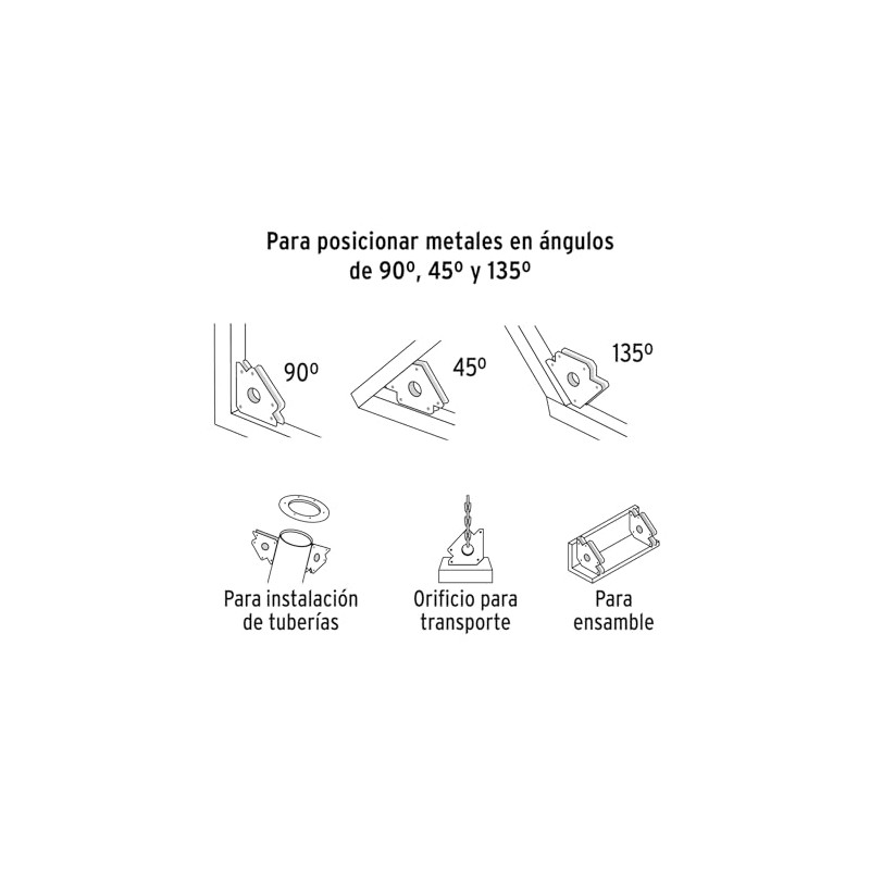 Truper Expert ESM-3X, Escuadra magnética 3" para soldar capacidad 17