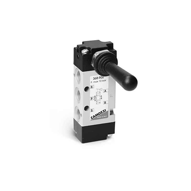 Camozzi 368-905 Manually Operated Valve, 5/3" CC, 1/8", Lever Spring