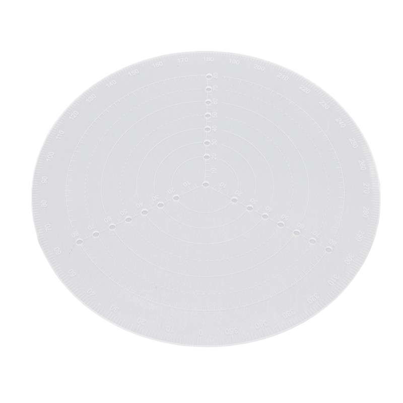 Round Center Finder Acrylic Semi Transparent Compass Drawing Measurement Tools