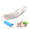 ToSSme Garlic Rocker Crusher Mincer Press Dishwasher Safe, Stainless Steel