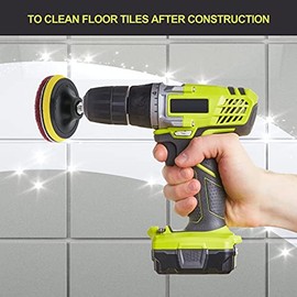 Almohadillas Para Cepillo De Taladro, 7 Uds Fregadora De Azulejos Pulidora De Metal Almohadillas De Limpieza Con Placa De Eje Almohadilla De Respaldo Para Limpiar Cepillos Fregaderos BañEra Ducha