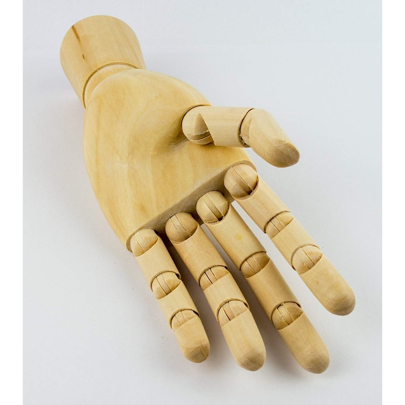 Mont Marte Mannequin Hand – Wooden Model Hand – Left