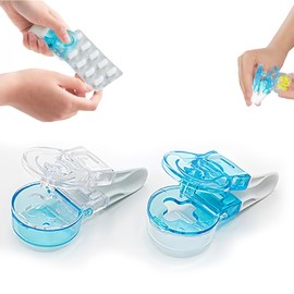 2 Pcs Pill Popper for Blister Packs,Blister Pack Opener Portable Pill Taker Remover Poppers for Tablets Extractor Medication Assistance Tool Puncher Pills Aids Cutter Easy Extractor from Foil Gadgets