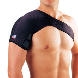 LP Support 538CP Schulterbandage - atmungsaktiver Schulterschutz aus der Extreme Serie, Größe:S, Farbe:schwarz