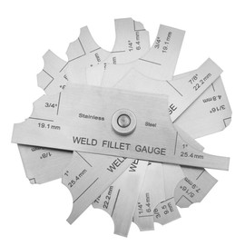 Fillet Weld Gage Set Stainless Steel Welding Inspection Inch/Metric for Testing of Boilers, Bridges, Shipbuilding