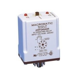 Macromatic ARP120A3R Alternating Relay, Dpdt, 120Vac, 10A, 8 Pin