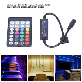 BuyWeek LED Strip Controller, Mini RF RGBW LED USB Light Strip Remote Control Full Touch Remote Transmission Controller DC 5V-24V