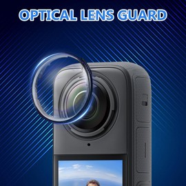 GUTERTOP Insta360 x4 Lens Protector for Insta 360 x4 Accessories Includes Insta360 x4 Screen Protector, Lens Cap, Lens Protector, Action Camera Protective Case and Noise Reduction Sponge