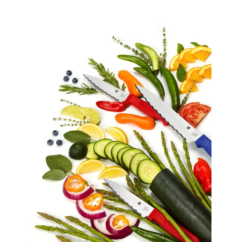 Spyderco Lightweight Kitchen Utility Knife with 4.5" MBS-26 Stainless Steel