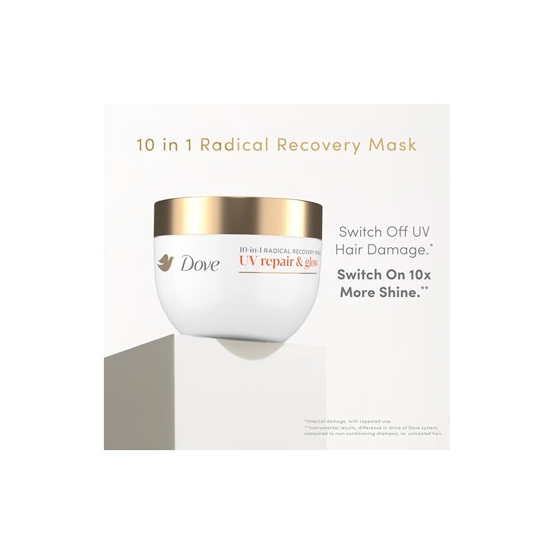 Dove Mascarilla Capilar Repair Glow Recuperación Radical Melting Lumi Beads