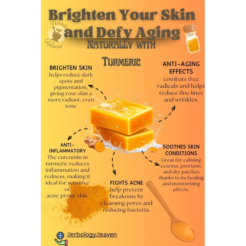 vatika Turmeric Soap Skin Brighten Anti-Aging Naturally Free Shipping