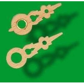August Schwer Hands for The Cuckoo Clock 32mm (1.26inch) and 30mm (1.18inch) from Wood with nut of Brass 9.0106.03
