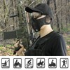 Yzpacc Airsoft Half Face Mask and Patch Hat Set Steel