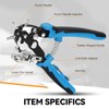 Auto Dynasty 6-in-1 Hole Punch Tools Multi-Purpose Stainless Steel Adjustable