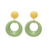 Retro Simple Acrylic Hoop Statement Drop Earrings, Fashion Oval for