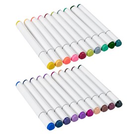 Ideen mit Herz Duo Marker | Sort 2 | with 2 Tips | Twin | Water-Based Colouring Pens | Felt Tip Pens | Fibre Tip Pens | Airbrush Pen | Pack of 20
