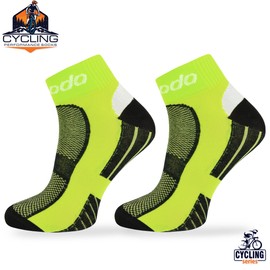 SKIETY Quick-Drying Thermoactive Cycling Socks STB DryTex - Hiking Socks - Comfortable Cycling Socks - Made In EU - Thermoactive Mountain Socks, Yellow / Black