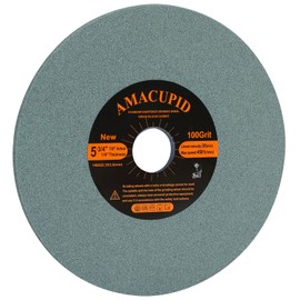 AmaCupid Chainsaw Sharpener Grinding Wheel，Green Silicon Carbide Abrasive。For Universal Saw Chain sharpeners. Sharpening Hard Alloy Saw Chain Teeth. 1/8 Thickness, 5-3/4 Diameter, 7/8 Arbor
