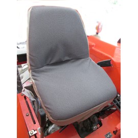 Durafit Seat Covers, KU01 Gray Kubota Seat Covers for Tractor L2800,L3400,L4300,L4400,MX5000,MX5100,K008 Excavator in Gray Velour. 2 Pack