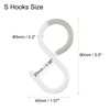sourcing map 9pcs S Hooks 3.5" Plastic Hanging S Shaped