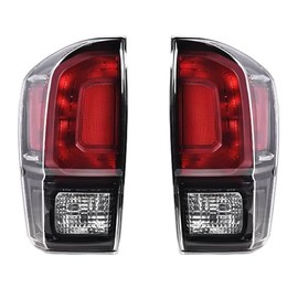 EPIC LIGHTING Halogen Replacement Spec Tail Lights Black Bezel Compatible with TOYOTA 17-19 TACOMA [ TO2800201 TO2801201 8156004200 8155004200 ] Pair