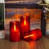 JINYANIA Flameless LED Candles, Upgraded Realistic Flickering Flame Pillar Candles,
