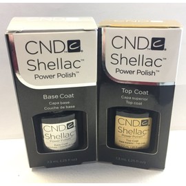 CND Shellac Original Gel Top Coat Base Coat 0.25oz Duo Pack Gel UV Soak Off