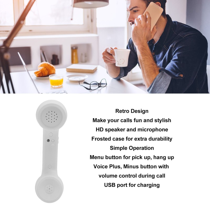 Bluetooth Telephone Handset Retro Radiation Proof Rechargeable Wireless Mobile Phone