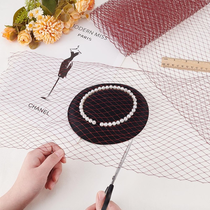 BENECREAT 3.28 Yards Net Mesh Fabric, 10inch Wide Mesh Birdcage