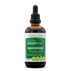 Secrets of the Tribe Digestive - Alcohol, Glycerite Wormwood, Anise, Artichoke, Milk Thistle, Peppermint, Cardamom. Tincture, Herbal Extract Healthy Digestion Formula 4 OZ