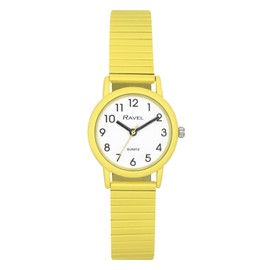 Ravel - Women's Pastel Coloured Fashion Watch on Expander Bracelet (36mm case) - Analogue Quartz - R0237.09.1 - Lemon