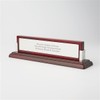 Things Remembered Engraved Gloss Mahogany and Silver Name Plate (Free