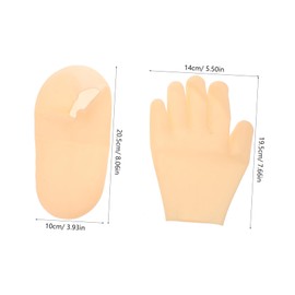 Beavorty Moisturizing Gel Gloves and Socks Care Exfoliating Spa Socks Hydrating Hand Masks for Dry Cracked Skin Repair