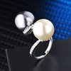 925 Sterling Silver Fashion Creative Two Tone Pearl Pure Natural