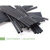 400 Pack Biodegradable Straws, Flexible Drinking Straw, PLA, Plasticless, Black
