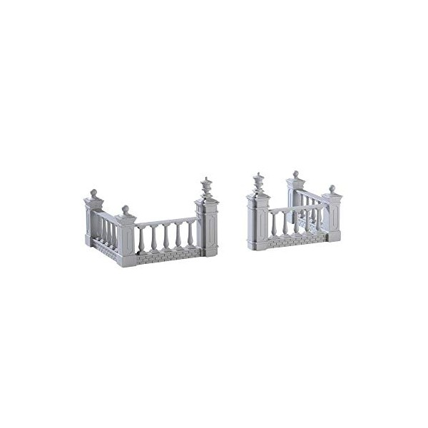 Lemax Village Collection Plaza Fence, Set of 4 #74237