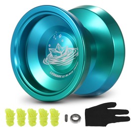 Yoyo - Yoyo, profesional, para principiantes, niños, adultos, Responsive Yoyos Magic Yoyos de aluminio, 5 cuerdas y guante