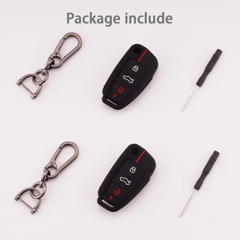 ERMWALR Full Car Key Case, black/black