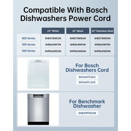 VASTHOME 13A Power Cord for Bosch Dishwasher SMZPC002UC-00747210 Replacement for Bosch Dishwashers 800/300/500 Series, Works with 00752018 Junction Box Power Cord, 16AWG Cable for Bosch Dishwasher