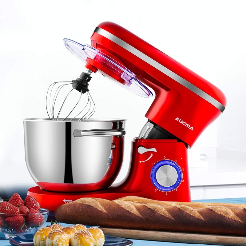 Aucma 6.5QT Stainless Steel Bowl Stand Mixer SM-1518N
