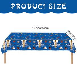 Happy Fathers Day Table Cloths, Father's Party Table Cloth, Happy Father's Days Themed Party Decorations Tablecloths for Catering Picnics Birthdays Gardens Farmhouses Home Decor 137x274cm