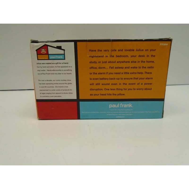 Paul Frank pf250 am/fm desktop radio clock with back up