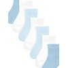 NEXT Ribbed Socks Set of 7, White/Blue, 6 - 12
