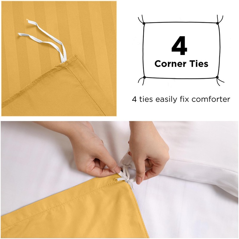 Imperial Rooms Duvet Cover Sets – Stripes Satin Quilt Cover