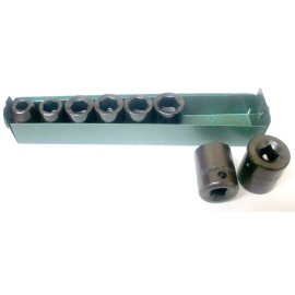 Mark1 Heavy Duty 9 Pieces Metric Impact Sockets Set with Metal Carry Case - 3/8" Drive
